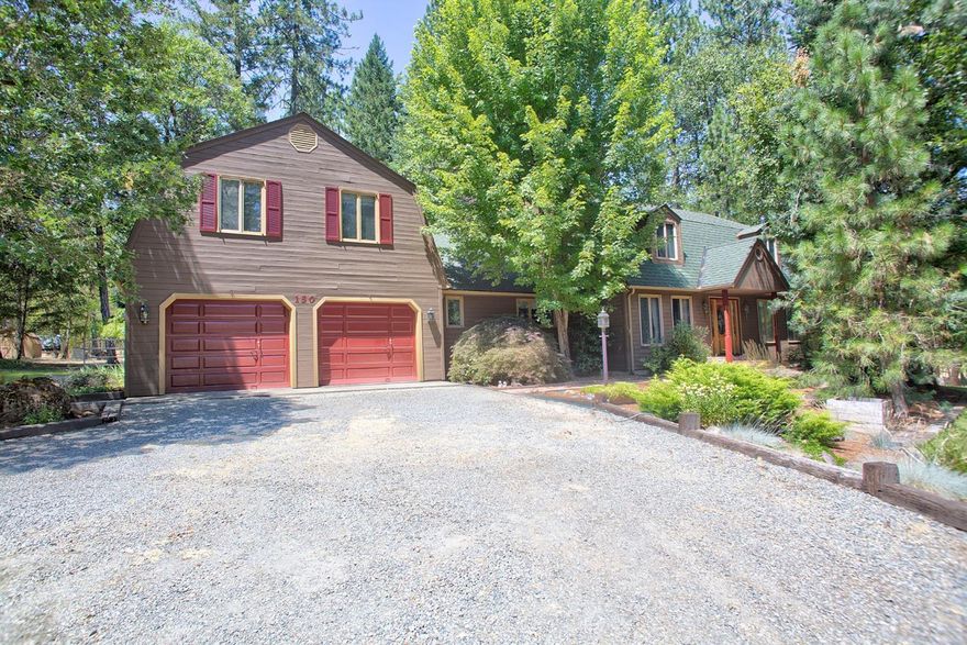 Private, but not isolated 4.79 level to gently rolling acres. A fuel reduction and thinning plan completed that improved the beauty of the property which is fenced, gated, with trails for access to the entire property. There is a 2 car finished attached garage, RV Parking with hookups and separate electric meter. Additional metal carport and a 20X28 insulated garage/shop with roll-up and man doors, electricity and attached carport. The house has 2989 sq ft, 3 bedroom, 2 1/2 baths,, craft/sewing room and additional family room or hobby room & just waiting for your own personal touch. The kitchen, master and laundry are on the main floor. Room for all kinds of hobbies plus storage galore. Custom Anderson wood windows and several access points to the covered deck with built in hot tub. Recent Septic Inspection and Well flow of 17 GPM. $3000 credit for upgrades full price offer.