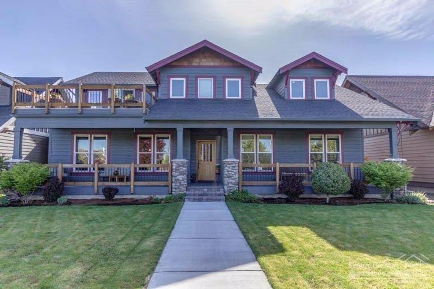This custom home has outstanding Cascade Mtn views, a huge covered front porch & a WOW floor plan. Greatroom, dining & kitchen have hardwood floors & slab granite counters. Master & 2 bedrooms are down. 2 bedrooms up with a big family room & rooftop patio to enjoy the views. 5th bedroom could be an office, hobby room, etc. Utility room has a sink & folding table. Lots of storage throughout. Oversized tandem 3 car garage w/ shop area. Fenced, alley access & RV parking. House is FULL of upgrades & amenities.