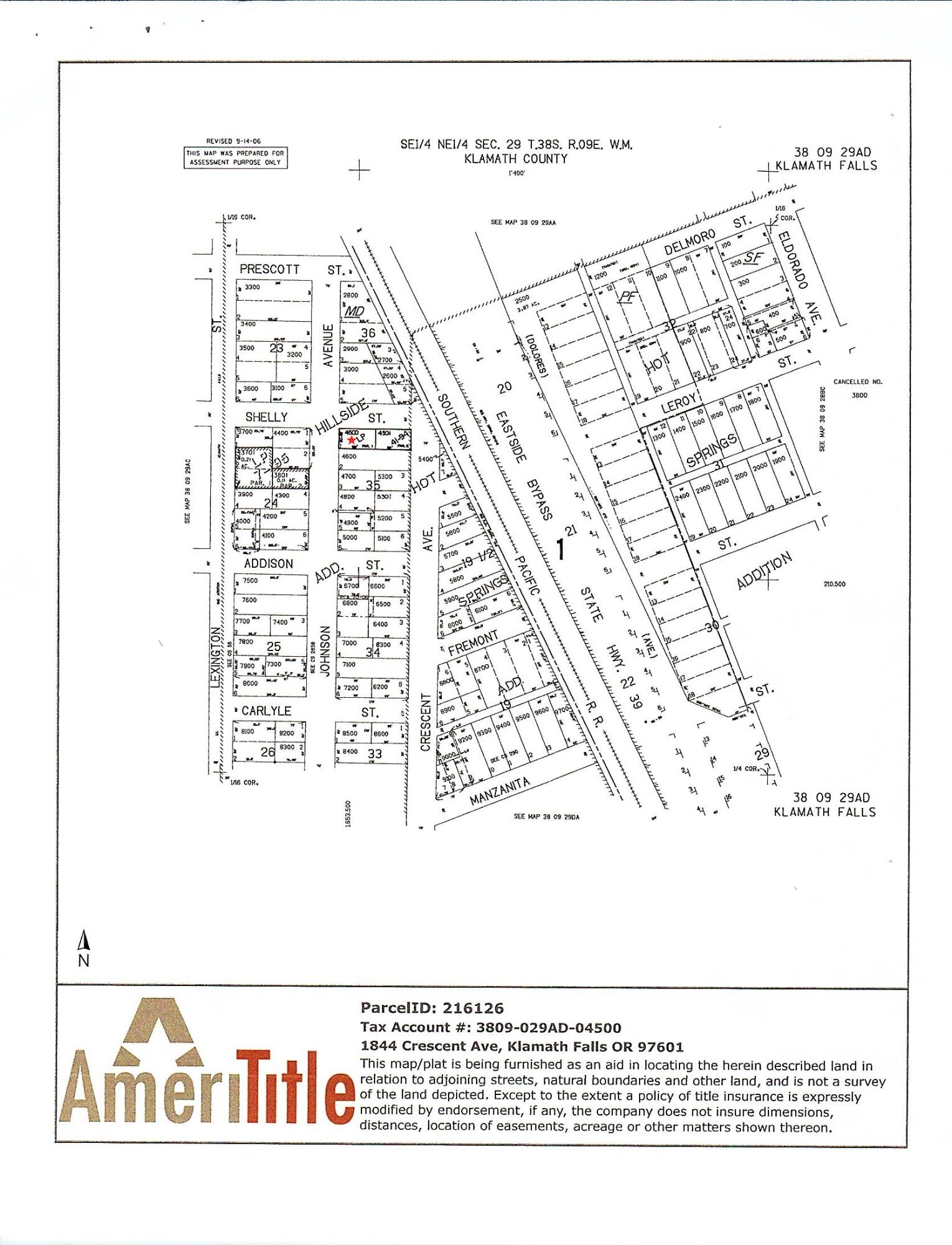 Klamath Falls -Hillside Addition - Land