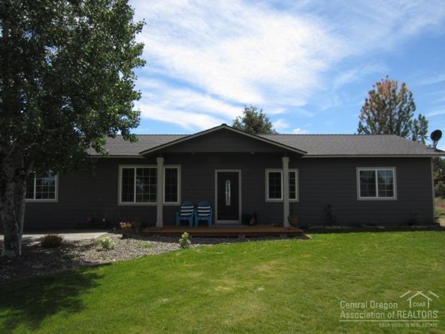 Charming single level home on a private 3+ acre setting in Sundance. A bright and livable floor plan with great master separation. The huge master suite features a large walk in closet and dual vanities. New carpet and custom tile throughout, certified wood stove and 9 ft ceilings. The exterior features a covered front deck, paver back patio and a large detached garage/shop. Fresh paint inside and out, new roof and new septic. Plenty of room for your RV/toys and BLM access without leaving the neighborhood.