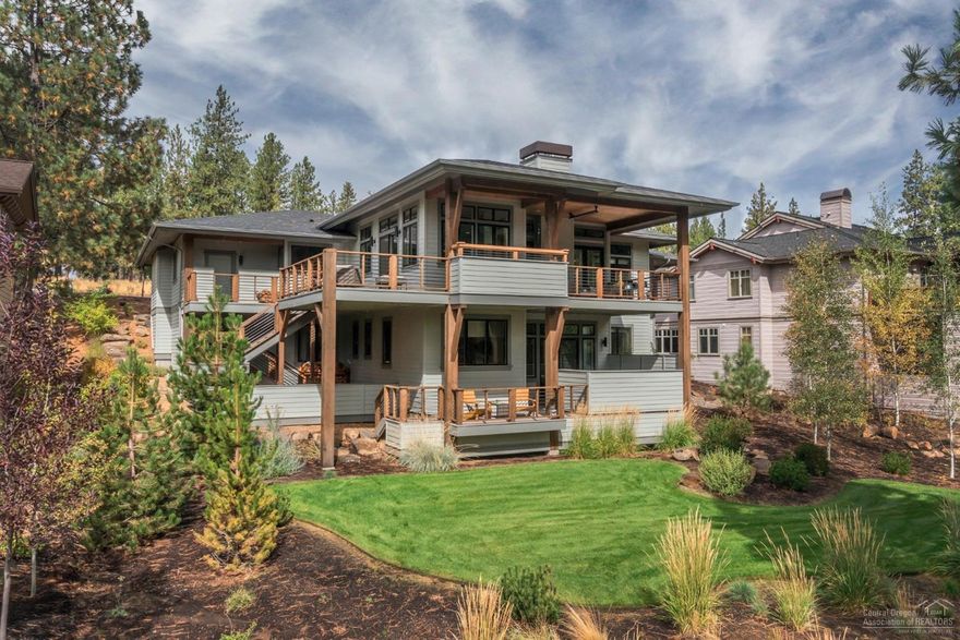 Stylish simplicity in this timeless yet contemporary, lightly lived-in NW Bend custom home. High ceilings, transom windows, open floor plan & easily merged indoor/outdoor living. Stylish white kitchen w/ shaker style cabinetry, subway tile backsplash, SS appliances, farm house sink & barn door leading to Lg pantry. Perfect for family w/ 4BD, Office, Family Rm, 2 huge Bonus Rms & dog run. Backs to trail system leading to Phil's Trail. Bike/ski from your backyard & be in Nat'l Forest in 15 min.!