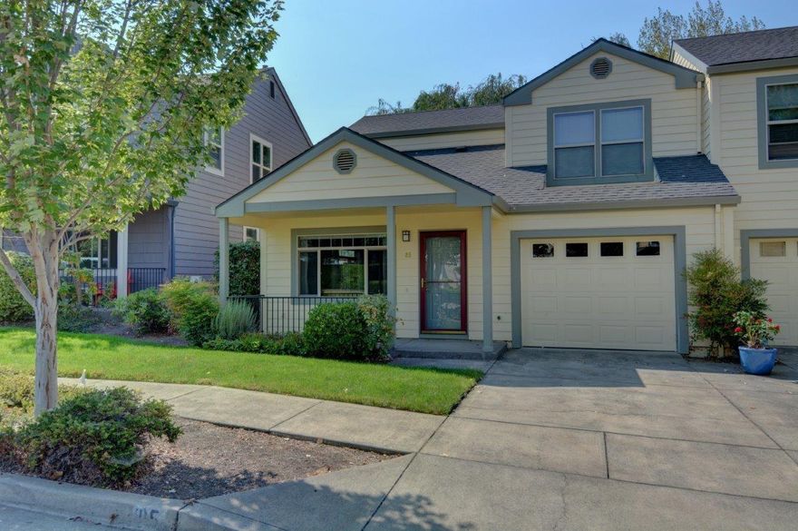 Main Floor Master bedroom has large sliding glass doors that have open views of pasture property that adjoins this private backyard. Master bedroom has a 9x7 walk in closet! Front of home fully landscaped, back yard fenced. Lots of storage.Great location, views of Grizzly Peak.The kitchen features light colored cabinets, filtered cold/instant hot water, refrigerator,stove and pantry. The separate laundry includes washer/dryer.Topdown/bottom up duette shades allow best lighting. Enjoy peaceful setting and shade from private fenced yard adjoining willow trees and open space behind. $112/mo HOA fee Close to shopping, YMCA, schools. This is a very well maintained HOA and planned PUD community. Virtually Staged.