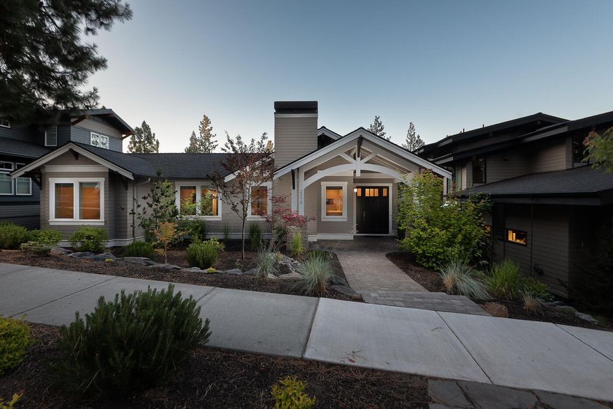 Charming single-level home nestled in NorthWest Crossing of Bend, Oregon. This delightful home offers an array of features that make it an ideal choice for comfortable and convenient living. Open floor plan with spacious great room featuring gas fireplace with stone surround, vaulted ceiling and hardwood floors throughout main living area. Well appointed kitchen with solid surface counters, tile backsplash, custom cabinetry and stainless appliances. Primary suite with hardwood floors and vaulted ceiling. Primary bathroom boasts tile floors, dual vanity, tile shower and walk-in closet. Layout of home provides ample separation between primary suite the two additional bedrooms and full bath. French doors adjacent to dining area lead to large paver patio perfect for outdoor living.  Attached two-car garage to store all your Central Oregon gear. NorthWest Crossing boasts a friendly community atmosphere and with close proximity to parks, schools, amenities and trails.