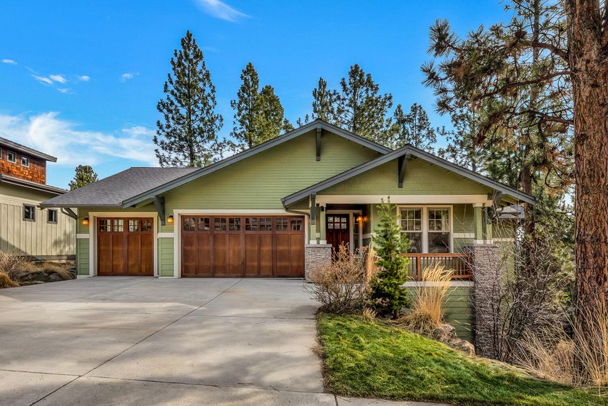 Set amongst the towering pines of the Shevlin Ridge neighborhood, this like new, light filled home balances livability and beauty; boasting clean, modern finishes. Recently upgraded with solid white oak hardwood floors, wool carpet, LED lighting throughout, Smart thermostat, hot tub and fresh interior paint, this house truly shines. A generous kitchen anchors the home and the open concept living area with an oversized center island including ample storage, breakfast bar and crisp finishes. The main level is rounded out by a sunrise cloaked dining nook, primary suite, additional bedroom and office. Downstairs offers great flexibility, featuring a second living space, wet bar, 4th bedroom, separate entrance and private deck with hot tub. On over a quarter acre, enjoy a large main level deck, overlooking a spacious backyard that's perfect for daily play or entertaining. Just blocks from nearly 1,000 forested acres of Shevlin Park, the best of Bend's outdoor access is at your fingertips.
