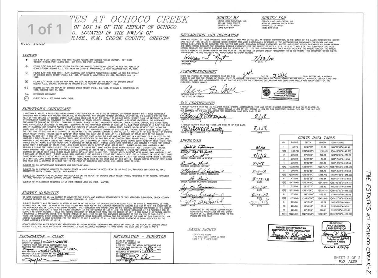 The Est at Ochoco Cr - Land