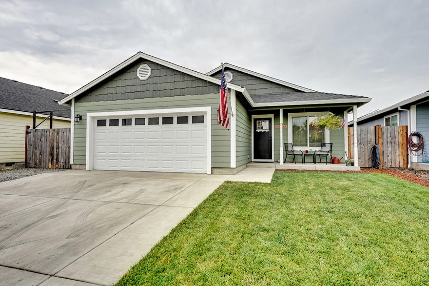 Come tour this like-new well cared for home. This home features an open floor plan, vaulted ceilings, granite countertops, walk-in closet, oversized 2 car garage and nice backyard space.  Close to town and shopping.  Beautifully landscaped with a full in-ground sprinkler system.  It even has a 10 ft wide side yard parking for small RV.