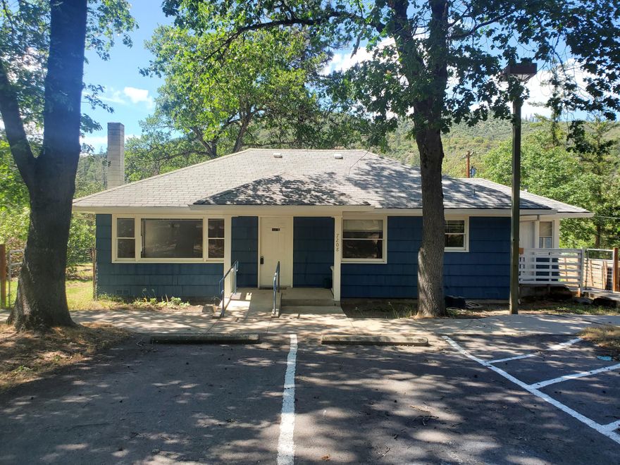 Motivated Seller Priced as is:
Unique Opportunity! Mixed-used property in desirable Ruch welcomes business and residential usages with zoning allowing both. Charming cottage style building with large fenced backyard(.75 acres). Road frontage and great signage opportunity provides optimal exposure to passing highway traffic. Paved parking lot offers ample room for occupants,guest and customers. Wheelchair accessible. Brand new blown-in insulation in attic. Water supplied by your own private well. Previously used as a Medical Clinic and approved for use as a Child Day Care center.Close to historic Jacksonville. Sunshine Plaza shopping center within walking distance. Just minutes away from Applegate Lake for fishing.boating, and outdoor activities. Excellent Investment.