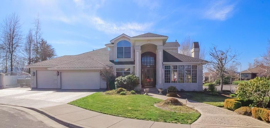 Stunning Pagnini built home. The moment you walk thru the grand entrance you will appreciate the quality amenities, custom woodwork and built-ins throughout. Formal living & dining. Office w/built in shelves/cabinets. Family room w/gas FP, built in entertainment cabinet. Island kitchen, granite counter tops w/ tile backsplash, refinished hardwood floors, new gas cooktop, dbl ovens and dishwasher. Cozy breakfast nook with bay window overlooking the backyard. Main floor master suite with hardwood floors, built-ins, bath w/marble and carpet flooring, 2 sinks, Jacuzzi tub, walk in closet. French door from the master leads to the outdoor FP area. Upstairs you will find spacious 3 bedrooms and bath plus a bonus room with FP & vaulted wood ceiling. Stunning backyard is an entertainer's dream with outdoor kitchen area, FP, pool with waterfall and hot tub. Approx. 1000 sq.ft. detached guest quarters/rec room w/kitchenette, FP, sleeping loft & full bath. 3 car garage plus RV parking.