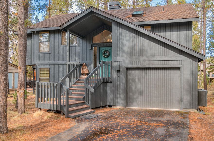 This home is located in Sunriver just minutes from Fort Rock Park, Cottonwood Store and all Sunriver has to offer, Over 50 miles of Biking / Walking paths, 22 tennis courts, indoor and outdoor pools, workout facilities and don't forget about the owners private pool area located at the woodlands golf course location. This home has 3 bedrooms 2 bathrooms and over 1360 sq. ft of living space, fresh exterior paint, 3 deck areas that have also been stained or painted, giving you lots of space for outdoor living. This home has vaulted ceilings, Open Great room with a ledge rock wood burning fireplace, A wall of windows to look out to the mature pine trees and common areas. New interior paint and light fixtures, over size single car garage, Covered hot tub area with access to the lower level of the home and 2 bedrooms and bathroom. Come see what this home has to offer in Sunriver Oregon.