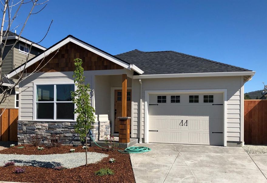 Brand new single level, Earth Advantage, contemporary craftsman home with 2 bedrooms, 2 bathrooms, 1,043 sqft and 1-car garage in Talent's newest subdivision - William Way. Quality amenities include quartz or granite countertops, wood floors, tile shower and tile floors in master bathroom, Moen fixtures, and much more! Located in a wonderful new neighborhood near Chuck Roberts Park and only a couple blocks from downtown Talent. Built by Suncrest Homes, this home is certified Earth Advantage and built with high-efficiency, environmentally conscious features and quality craftsmanship.