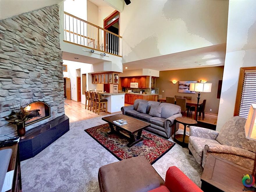 TH# 18 - J -- 10% (5 Week) Deeded ownership in this large beautifully decorated and furnished townhome.  
Townhome #18 just completed a full interior refurbishment in March 2022.  The home has new carpet, hard wood floors, furniture, beds, bedding and it also has a new furnace, water heater and A/C unit.  Seller offering $700.00 credit at closing to pay for the two remaining refurbishment assessments.   

This home has a private back patio facing Sunriver open common area- the home is also very close to the walking/bike path, about a 5-7 minute walk to the Village at Sunriver.   
StoneRidge has a clubhouse with a pool, workout room, Jacuzzi/hot tub, steam room and sauna. Tennis courts and bikes available. A professional management team is onsite to assist with any needs owners may have. This home is a rental option home and you can exchange weeks through RCI.