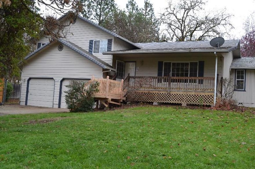 This is a Homepath property. This home with trees, fruit trees, garden area, and sweeping lawns has it all! Large front porch will beckon you into this immaculate split level home that boasts 3 bdrms and 3 baths. Master has its own private deck. Heat pump for heating & cooling, extra 20+GPM well for all irrigating (per last owner). Fenced garden area, pond, RV parking, and shop. recently updated and repaired is move in ready and all at a great price. This is a Homepath property