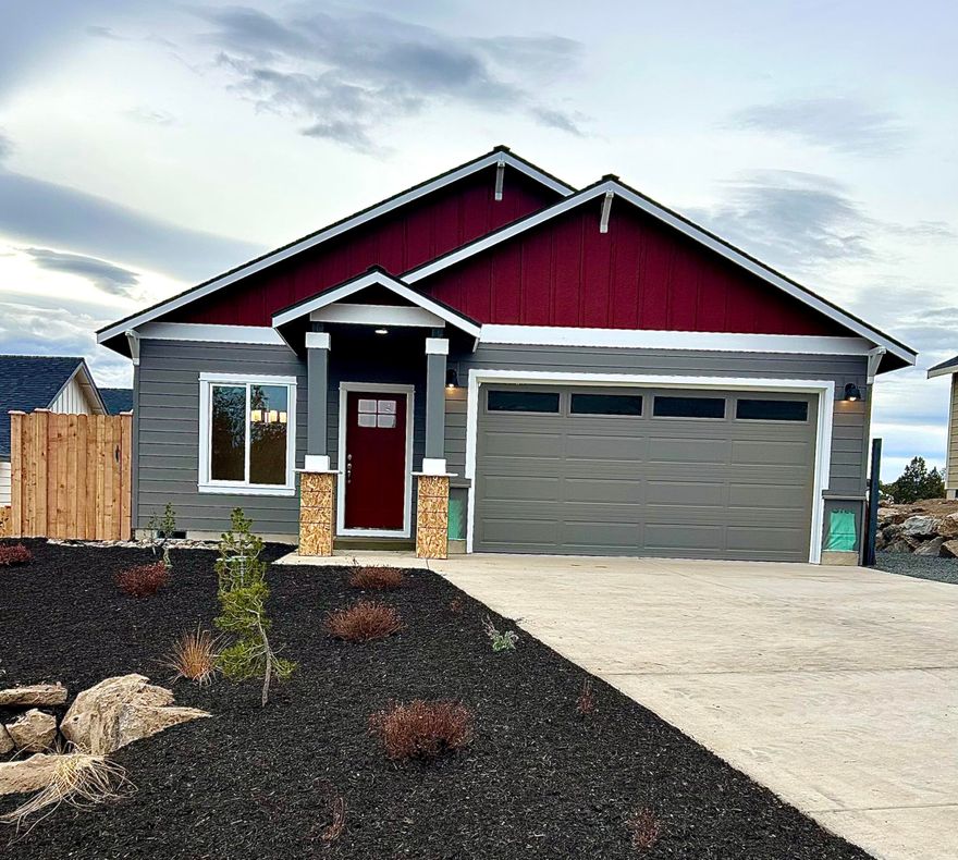 Nearly completed w Mtn views! Est. compl. early Dec. Lot 44 features the Madrone floorplan w/ 3 bdrms + dining/bonus room & open floorplan. Upgraded finishes include quartz counters, A/C, tankless water heater, landscaping w/ fencing. Primary bdrm features box vault ceiling, walk-in closet & full bath w/ double vanity & tile shower. Entertain in your kitchen w/ SS appliances, soft-close cabinets, full-height tile backsplash opening to vaulted great room w/ decorative gas fireplace & access to backyard patio. Laundry/utility room too. Durable laminate plank flooring thru-out w/ carpeted bdrms. Owen Ridge is a new SW Redmond neighborhood within blocks of coffee shop, gelato, brewery restaurant, schools & short distance to golf, airport, shopping & on the Bend side of town. Pro photos coming soon. *Floorplan subject to change.