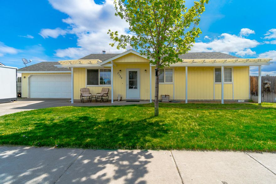 Move in ready home on a west facing corner lot in SW Redmond! This well cared for home offers a vaulted great room style living space w/entertaining area extending outdoors to a covered deck for year round enjoyment. Paver patio entry is perfect for summer sunsets & thunderstorms. Central wood burning fireplace to keep you toasty when it's too chilly to be outside enjoying the spacious yard, complete w/rustic garden shed, covered wood storage too. Wood look Laminate flooring, tile & carpet in the bedrooms. New interior paint. Master Ste looks out to the back yard, 3rd bedroom has a Murphy bed so it is handy as an office, den or craft room. Laundry & mud room off of the dining area are framed into the garage. Bring your toys - this home offers RV parking & 12x16 workshop/storage shed w/built in work bench. Great garden potential as well w/southern exposure & a 5 variety pear tree to enjoy. All appliances included w/a full price offer!