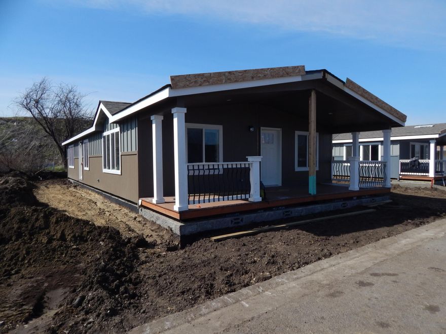 Here's a new listing #66 in popular Mountain View Estates, a 55+ community.  Mountain View Estates is still owned by the local family that developed it in 1987. 21 homes of the 164 homes survived the Alameda Fire of 2020.  The park is being restored & is now welcoming new and returning residents to this vibrant community.  There's a brand-new dog park and mailbox kiosk with parking at the entry. This brand-new Skyline 3 bedroom, 2 bath home is just the right size.  French doors in the office lead to the patio. The large main bedroom runs across the back of the home.  Double vanity in the bathroom with a step-in shower. The kitchen & living area are in the front with views of the neighborhood.  There are plenty of counters & cabinets to please the cook.  You've got plenty of space for your cars under the carport.  Vinyl fencing & drought tolerant landscaping included along with sewer & trash. One small pet up to 25 lbs allowed. Interesting?  You bet