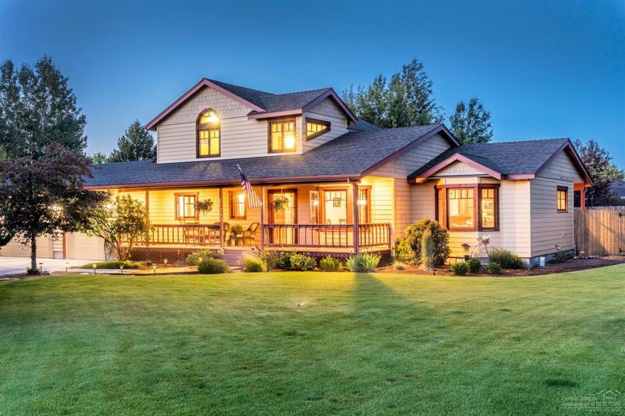 This charming & quiet, 2,405 sq.ft. home is situated on a 1/2 acre corner lot in SE Bend. It features 2 stories, 3 beds, 2.5 baths, formal dining area, breakfast nook & fenced in yard. The designer kitchen boasts custom distressed cherry cabinets, granite countertops, complete set of Jen-Air appliances, breakfast bar & custom cherry Dutch door to the backyard. This home also includes front & back porches, as well as an attached, triple car garage w/ a drive-through feature on one bay to store boat and RV.