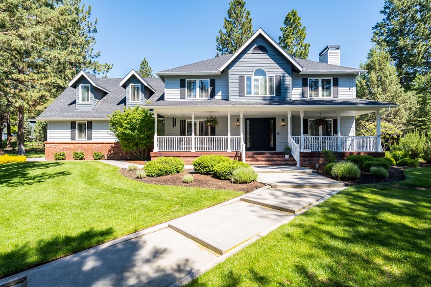 Experience the NW Bend lifestyle from this traditional farmhouse located on an EXQUISITE corner lot on Awbrey Butte.
Graciously situated on .69/acre in a true park-like setting, this 4BR/2.5BA gem of a home exudes warmth and charm,
beginning with the delightful covered front porch and unparalleled curb-appeal. Ideal floorplan features stunning
hardwood flrs throughout main level, classic plantation shutters, and a light-filled great rm w/gas fp and French doors
opening to back deck and patio. Cook's kitchen w/solid surface counters, SS Kitchen Aid appl, walk-in pantry and add'l
access to back deck for easy al fresco dining. Private main level home office. Upstairs: Primary Suite w/cozy gas fireplace
and spa-like bath with quartz counter vanities, soaking tub and tiled shower. 3 add'l spacious BR, full BA and fantastic
bonus room upstairs. Lush landscaping and multiple outdoor spaces to enjoy relaxing or entertaining year-round.
Excellent proximity to all Westside schools and amenities.