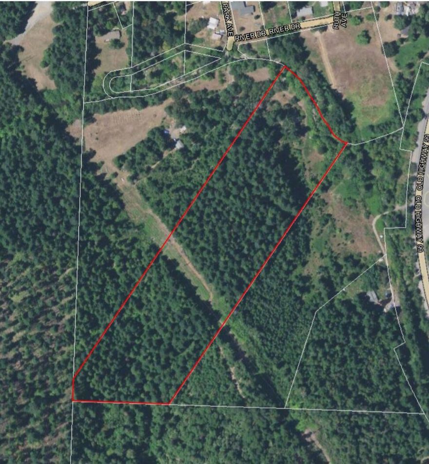 Creekfront property, homesite and marketable timber minutes from Interstate 5 and adjacent to the Wolf Creek Inn. 1.2 acres irrigation rights from Wolf creek. Old home (no value) on property secures homesite with creek views & 400' creek frontage. Several acres flat useable ground. Hillside of primarily mature douglas fir and a mix of pine, cedar & white fire. Timber report on file dating back to 1995 with no logging to present date. Owner carry option available to qualified buyers with substantial down. All information deemed reliable but not guaranteed and should be independently verified.