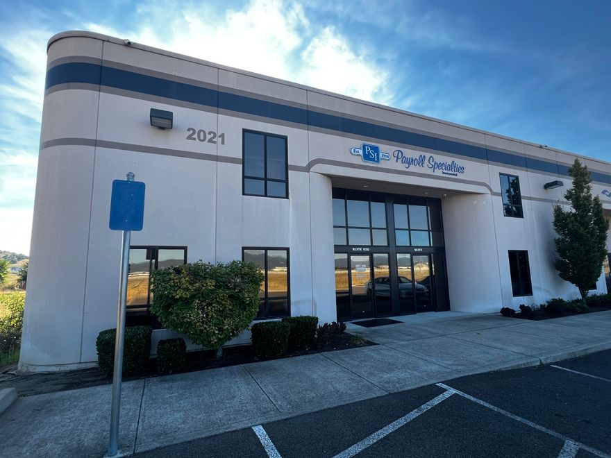 Very nice concrete building.  flex space with approx. 5430 total square feet, with 3680 square feet of very nice stylish office space including a mezzanine.  In addition there is 1750 square feet of warehouse space.  Temperature controlled server room.  Conference room, break room, several private offices.  Great location near hwy 62 and the airport.   NNN lease.