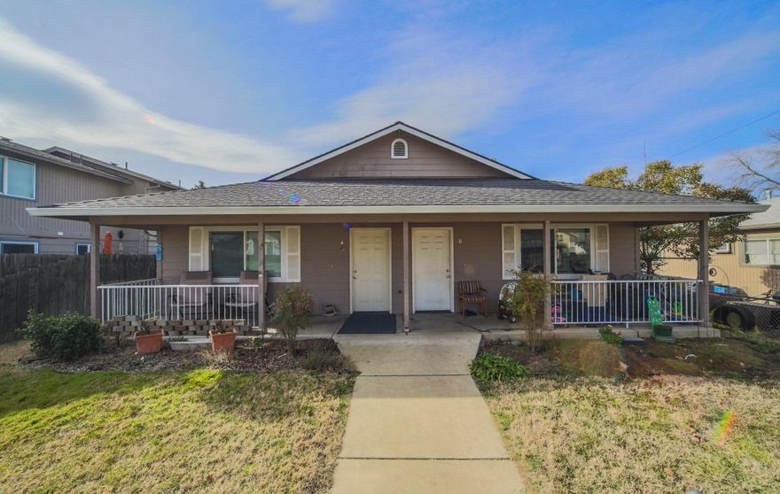 Great Duplex built in 2003. Each unit offers 3 large bedrooms and 2 full bathrooms, 1355 sq ft, fenced front & back yard with grass and in-ground sprinklers & raised garden beds with alley access & paved parking with 4 spaces. Covered front porch, living room with many windows, lg kitchen with lots of cabinets, dining room, washer & dryer hook ups in each unit. Gas forced air, gas hot water heater plus central A/C. Great long term tenants in each unit.