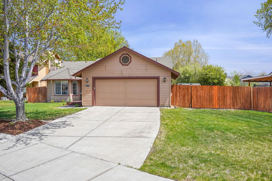Welcome to this well cared for home in the desirable and established NW Redmond Red Hawk neighborhood. Spacious single level layout, 3 bedroom plus office/4th bedroom (no closet), 2 full bathrooms, light and bright with vaulted ceilings. Private .18 of an acre lot, fully fenced with mature landscaping, sprinklers front & back, flower beds, stamped concrete patio with firepit. RV Parking. Conveniently located near schools, parks, Dry Canyon trails and much more.