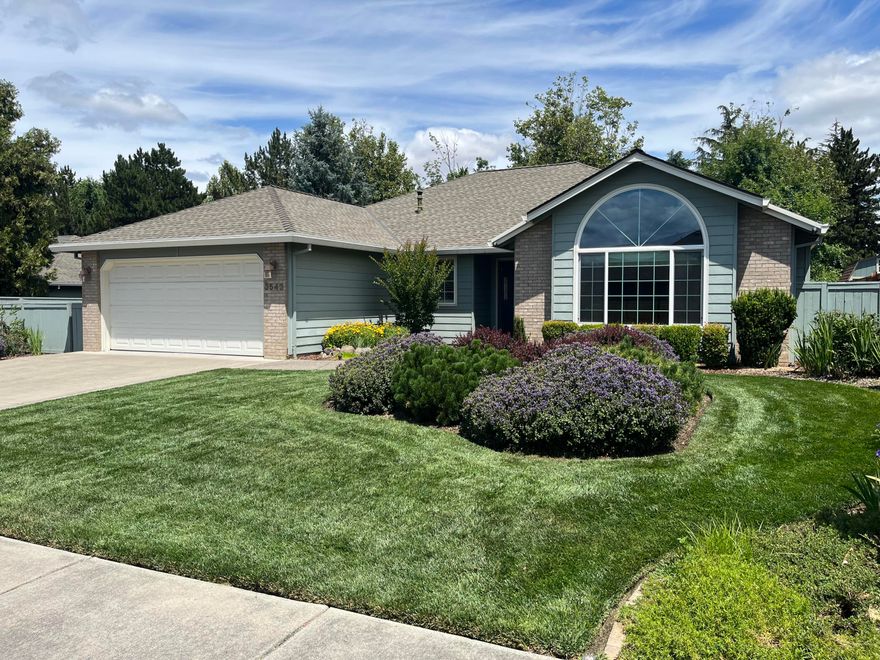 Explore the charm of Larson Creek neighborhood with this meticulous home that backs up to Larson Creek for added privacy. Enter the front living room that takes in natural lighting and overlooks the beautifully landscaped front yard. The spacious kitchen features an island bar, sleek refinished cabinets, stainless steel appliances, and granite counters. Enjoy breakfast in the cozy nook and the views of the pergola covered back patio. The family room seamlessly connects to the expansive backyard. Retreat to the generous master suite with another slider leading to the backyard oasis. Conveniently located near shopping, dining, and Asante medical facilities, and bordered by scenic trails along Larson Creek.