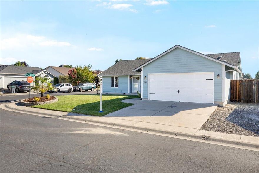 Updated Corner-Lot Home situated in the sought-after Green Valley subdivision, this beautifully maintained home offers modern updates and inviting spaces. Flagstone pavers create a welcoming front entry, while inside, vaulted ceilings and an open-concept layout seamlessly connect the kitchen, living, and dining areas, perfect for entertaining family and friends. The kitchen features brand-new cabinets, complemented by fresh interior paint and stylish new lighting fixtures throughout. The large utility room offers space for laundry, cleaning supplies, and storage. A split-bedroom floor plan offers privacy and functionality, with major updates including, a new water heater, and complete a/c system replaced with in the last 2 years, plus a two year old roof for added peace of mind. Move-in ready and thoughtfully updated, this home blends comfort and convenience in an ideal location. The community offers numerous amenities, including a pool, tennis courts, and on-site RV storage.