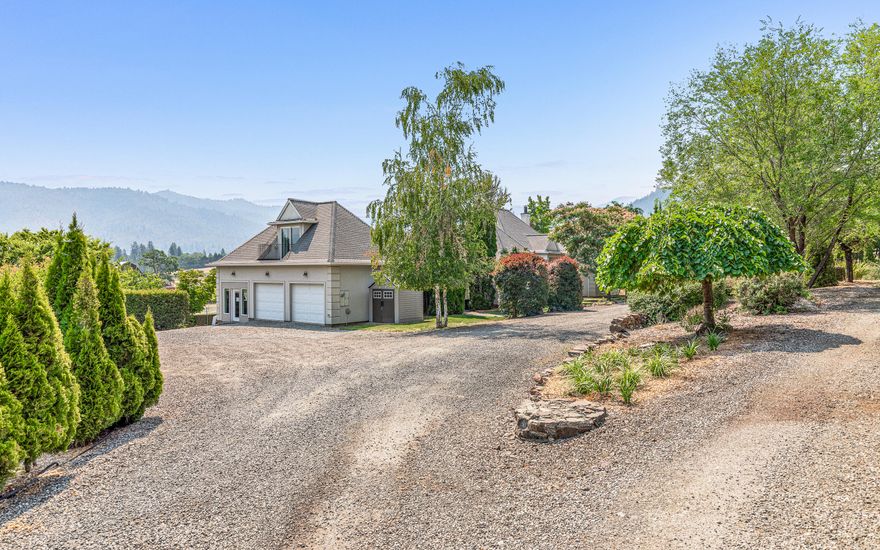 Looking for the Oregon Dream in Beautiful Southern Oregon? Here it is!! Home of the Vineyard for Ledger David Cellars in Rogue Valley. This Estate Vineyard sits on 26 acres with 24 of those acres irrigated & 15 acres of them planted with approx 1800 plants per acre of 11 grape varietals. Existing active permit for winery & tasting rm that is grandfathered in. Vines produce approx 60-70 tons of grapes per year. Vines planted in 2007; first wine produced in 2009. Gated entry, German Built Barn/Tasting Rm w/extra storage, upstairs office rm, studio & bath. Provincial style home w/high ceilings, lots of large windows, open kitchen w/granite counters; 4 Bdrms/2.5 Baths; TID Irrigation. 2 windmills and Irrigation equipment stay with property; Circular drive w/guest parking for 20+ cars. Well approx 9 GPM w/2000 Gal holding tank.