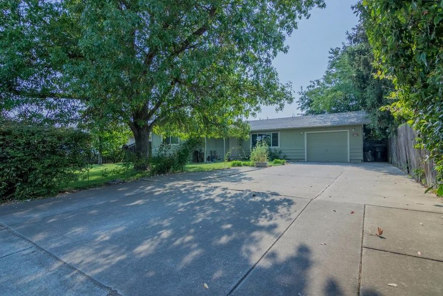 Well cared for move-in ready home!! Light and bright, adorable white kitchen that overlooks our nice sized private backyard. Home is tucked back off the street with plenty of off street parking, sprinklers front and back. Newer vinyl windows, heating and air system and hot water heater. Come take a look before this one is gone!