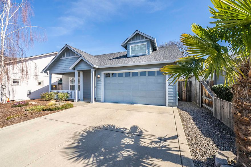 This immaculate home has so much to offer, and feels like a new home!  New waterproof laminate flooring & baseboard, tile in kitchen and entry, vaulted great room w/ gas fireplace.  Open dining area & kitchen w/stainless steel appliances, granite countertops & Alder cabinets.  Primary bedroom suite has lg walk-in closet, granite countertops, plant shelving w/plug in.  2 additional bedrooms, and bath w/ granite countertop.  Lg utility room, attached 2 car garage. The covered patio off dining area w/ recessed lighting, perfect for evening enjoyment in private fenced back yard. Quiet street w/ views of the surrounding hills. Griffin Creek school district.