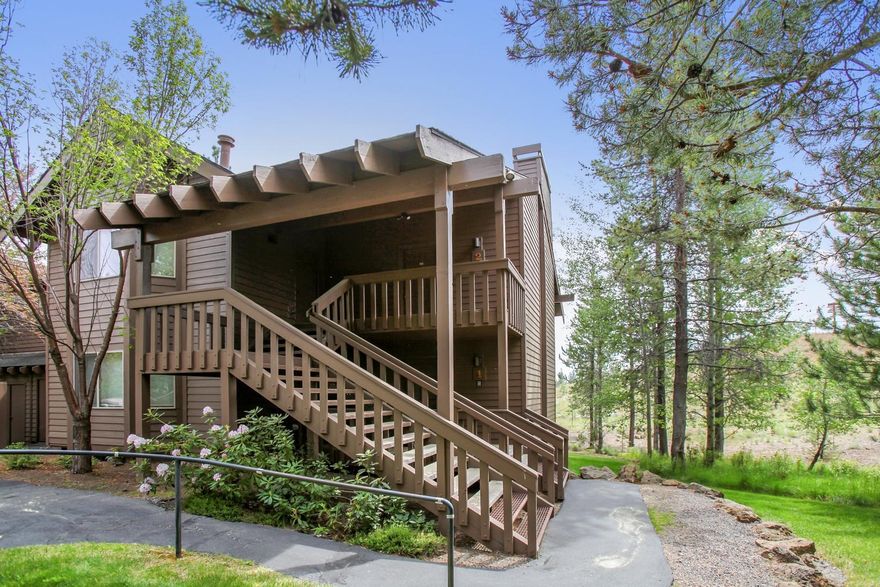 Downstairs unit tucked away near the bike path, backed up to open space. Enjoy easy access to SHARC, Sunriver Village and miles of paved trails right outside your door. Included bikes make it easy to explore everything Sunriver is known for. On-site pool and year-round spa add to the resort style experience. This 12 week deed ownership offers a smart, affordable way to enjoy Sunriver living, professionally managed year-round for truly effortless ownership.