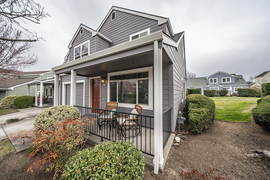 This is a popular Ashland neighborhood near shopping and the YMCA fitness center with Olympic sized saltwater pool. Nice open floor plan features living room, spacious kitchen and French doors lead to formal dining room. The formal dining room makes a great family room or 4th bedroom and has a bath. Slider opens to outdoor rear area. Upper level has 3 full bedrooms and 2 full baths. This townhome has only one shared wall off of one bedroom on the upper level and is fresh and bright with new interior paint & kitchen flooring. Attached garage. Desirable area with mature trees and lawn areas.