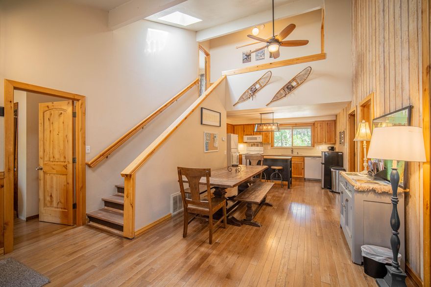 Discover an exceptional opportunity to own an affordable home in beautiful Sunriver, just moments from the Sunriver Village Mall! This residence features 4 bedrooms plus an additional versatile room—perfect for a home office, guest space, or extra sleeping area.
Upstairs, you'll find two primary suites, each with extra-large closets/sleeping areas for added flexibility. The open-concept great room offers vaulted ceilings, Wood beam,  a cozy gas fireplace, and plenty of natural light. Enjoy wood floors throughout the main level, updated countertops, and newer appliances for modern comfort.
Currently operated as a vacation rental, this home is being sold fully furnished—ready for immediate enjoyment or continued income potential.