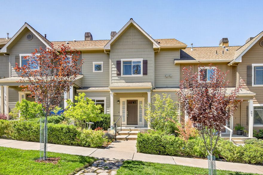 Generous 2,201 sq ft townhome with sweeping Siskiyou mountain views and inviting outdoor spaces. A bright bonus room at the entry is ideal for an office, library, or media retreat. The open living area features bamboo flooring, a gas fireplace, and a kitchen with a gas range and ample storage. Dining flows to a covered deck perfect for entertaining or sunsets. Upstairs, the primary suite offers vaulted ceilings, a walk-in closet, balcony, and ensuite bath with soaking tub, tile shower, and dual vanity. Two additional bedrooms and a full bath complete the level. The oversized two-car garage provides excellent storage or workshop space. An elevator shaft is preinstalled on all three levels and currently used for storage, offering future potential for true age-in-place living. Set in a quiet location between Kestrel Park and North Mountain Park, this thoughtfully designed home is the perfect base for enjoying the mountains, sunsets, and all Ashland has to offer.