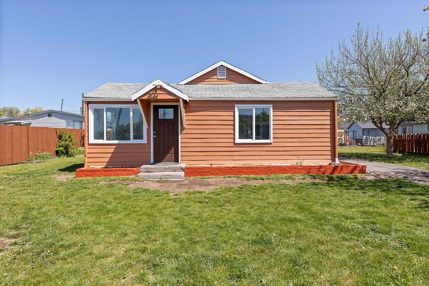 Updated cottage in the heart of Prineville with many upgrades including wiring, drywall, windows, siding, and laminate floors throughout. This home features large open kitchen with plenty of workspace, living room, and dining area. 3 bedrooms and 1 bathroom and 1228 sqft. Home sits on a large double lot with alley access and plenty of room for an RV. Call your Realtor today for a private showing.