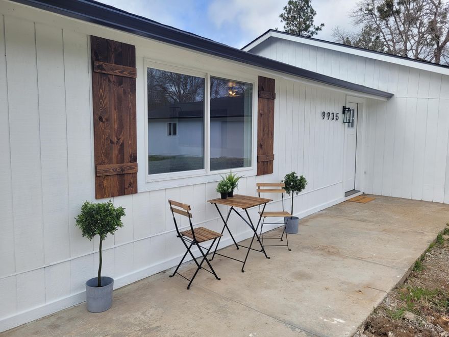 This cute single-story home offers country living on 1.76 acres with 3 bedrooms and one spacious bathroom--complete with room for your washer and dryer. Built in 1955 and renovated in 2022, this home boasts all new windows, doors, roof, central heat & air, paint, light fixtures, and flooring. The kitchen and bathroom have been updated in a modern farmhouse style. This charmer is move-in ready and has a brand new oversized detached garage, with room for up to 4 cars or a large workshop. The landscape is a blank canvas and is composed of two separate tax lots--check with the county for potential uses!