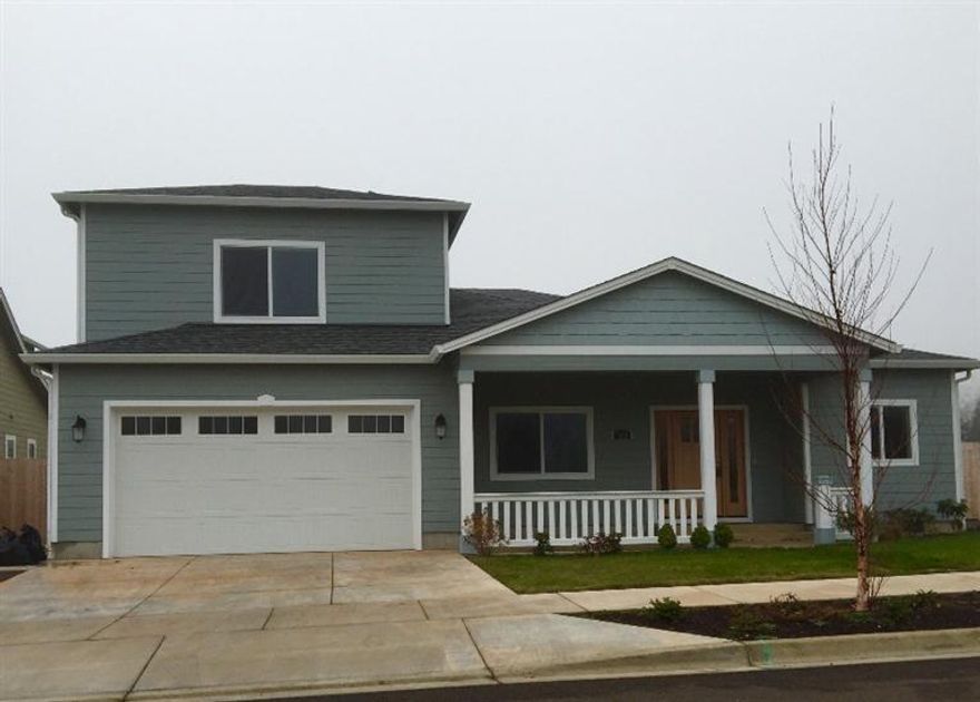 Beautifully built energy star platinum rated 3 bedroom, 3 bath custom home on .24 acre completed in 2013. On a cul de sac. Spacious covered front porch & oversized covered back porch. 10 ft ceilings, open floor plan with hardwood engineered floors & custom tile thru-out the main living areas, plush carpeting in bedrooms. Engineered granite counters, high quality fixtures used throughout, incl. recirculating gas water heater for instant hot water. The garage has a roomy shop space behind it with two 30 amp outlets. The lot is oversized with a fenced back yard ready for your landscaping plans, and a nicely landscaped front yard with underground sprinkler system. Main Level includes gracious entry, open living room, dining and kitchen, master suite, oversized laundry with deep laundry sink, folding area and raised cabinet for laundry appliances, second main level bedroom with cabinetry. Upstairs is a very private spacious guest suite or second master bedroom and bath suite.