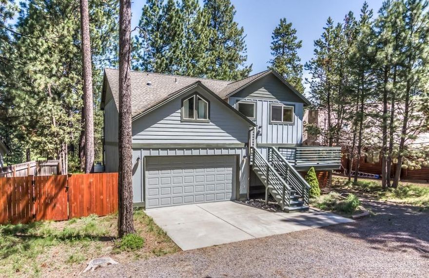 Sellers are ready to buy another property in Bend...Here's your opportunity to live along the Deschutes River! Reverse living to maximize peaceful, private & beautiful river views. Launch your kayaks or paddle boards, or bird watch to your heart's content and entertain on the oversize deck that looks down on the river. The lower level has a full bath, second and third bedrooms with sliding glass door with access to large patio and river. Fenced yard with large pine trees, fire pit and peek-a-boo Mt. Bachelor views. New carpet, fridge, hot water heater, fence, and paint. Easy parking in the extended length double car garage with laundry sink and workbench. Over 200 lakes & streams within a 50 mile radius and 25 minutes to Mt. Bachelor ski resort. You can relax and enjoy on the . 47 acre low maintenance property that is perfect for year round living or a second home.