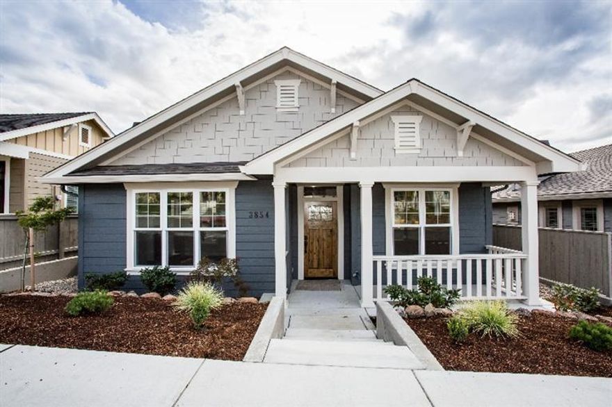 Very cute cottage home in Summerfield. Silverton plan with white painted cabinets, and gorgeous walnut stained oak wood floors. Built by Mahar Homes, Inc. The Summerfield Cottages are 1562-1630 sq.ft. homes on smaller lots designed to be low maintenance. Earth Advantage Platinum rated energy efficiency. Cute front porch. Attached rear entry two car garage. High quality construction and finish features. No homeowner's Association.