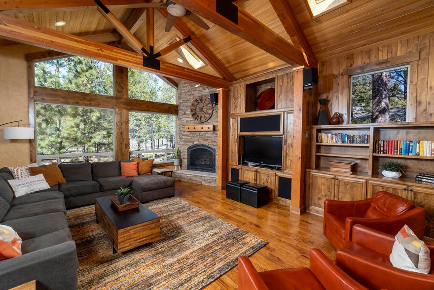 Tucked away on a quiet cul-de-sac surrounded by a very large common area, 1 Umpqua Lane is the perfect home for gatherings of friends and family. With a strong, proven rental history, the home has something for everybody. With 5 bedrooms and 5 baths, every bedroom is essentially en-suite. There are two primary suites on the ground floor. Plus, there is a very large bonus/media room. Flooring is is a combination of luxurious tumbled travertine, distressed hardwood, and carpet. 

Outside, there is large, southwesterly facing paver patio and a hot tub perfect for stargazing after a day on the mountain, golf course, or river. Located on the west side of Sunriver Resort and only a block or two from the Cardinal Landing Bridge with access to the Deschutes River and thousands of acres of National Forest.

Families have been making memories in Sunriver for over 50 years, isn't it time to start making yours? Welcome home.