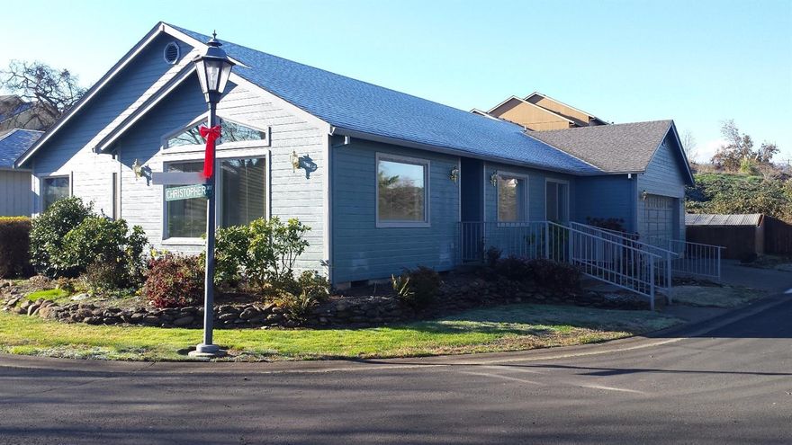 Comfortable, single-level, ADA friendly home in desirable Oak Valley 55+ neighborhood. Entry ramp to front door, ramp in the garage, plus easy-access walkway to back yard. 36-inch doorways, easily-accessible kitchen counters, wide hall, a master suite bath that features a jetted tub, jetted walk-in tub, and re-positioned toilet for easy wheelchair access, and grab bars. Bonus room through pocket doors has a closet and outside access for live-in assistance, home office, or ???. Storage galore that includes a kitchen pantry plus a huge walk-in pantry off the utility room. Fenced back yard with greenhouse. Lots of privacy with greenspace behind the home, and at the end of a dead-end street.