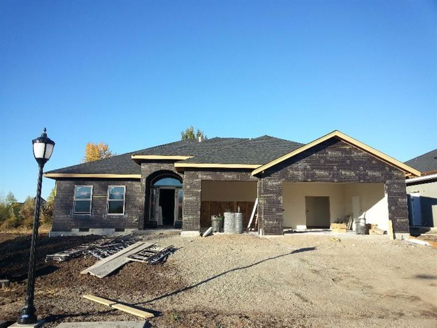 New home by Mahar Brothers Construction! This home is currently under construction in the newest phase of Stonegate Estates Subdivision phase 2A. It features 4 bedrooms, 2 baths, open floor plan, custom cabinetry, ceiling treatments, hardwood, tile and granite. Large open kitchen with island. Laundry room with wash sink. Nice master suite with double sinks and walk-in closet. Large double slider doors to covered patio and great backyard, and a 3 car garage. Fully fenced and landscaped. This will be a gorgeous home, don't miss it! Seller is related to one of the listing agents. Photos are for illustrative purposes only.