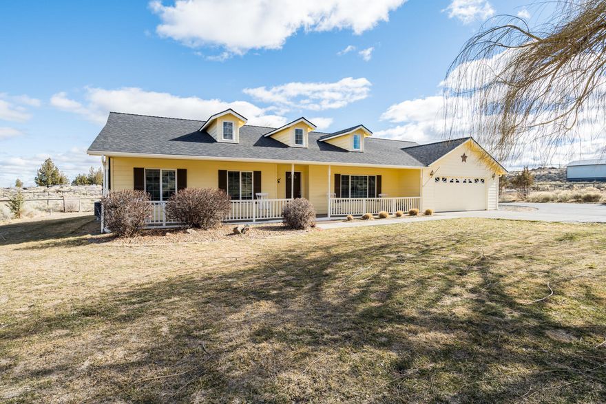 A SE Bend Mini Ranch on 2.45 acres in Sundance doesn't come along that often. This great property backs BLM land so you do not have to worry about who your backyard neighbor is. Enjoy all the recreation out your back door. This single level home features vaulted ceilings, granite countertops in the open kitchen/great room layout, with hardwood floors and well maintained carpet throughout. A fenced backyard with large deck overlooks two pastures. Perhaps the best part of this ranch is the ~30x50 shop/barn with RV door and 2 exterior stalls. A great spot for animals, and toys.