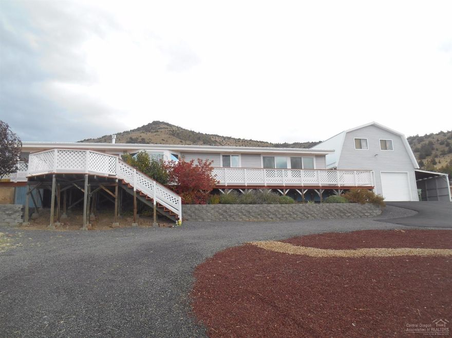 You can not find a better view than this home has. High up on Juniper Butte looking out on the Cascades and farms surrounding Culver. Perfectly maintained home with fresh paint, newer siding and nice decks. Detached oversized double garage or shop with additional storage above. This is a fine home to enjoy what Central Oregon has to offer. Nice backyard to enjoy. Very close to Culver and a short drive to Redmond or Madras. See it soon, this one won't last!