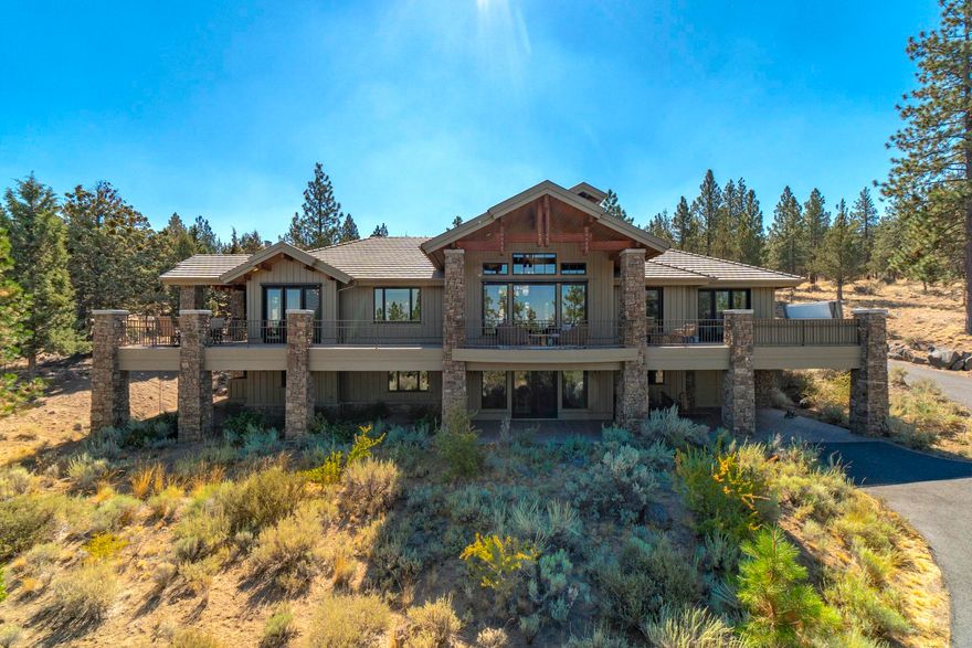 Recently updated northwest style home located on a very private 1 acre parcel in the gated community of NorthRim! Enjoy a thoughtfully designed floor plan with a large gourmet kitchen, w/warming drawer, wine coolers, built in refrigerator,drink coolers, built in cabinetry & amazing views from every room. The formal living area has a Montana Moss Rock fireplace. The main level also offers 2 master suites, office, utility room, mud room, large pantry & an oversized heated 3 car garage. The lower level boasts 2 bedrooms, 2 full bathrooms, downstairs laundry room, 2nd living room, wet bar, game room & 1+ garage space w/ options of expanding. The outdoor space provides a large deck, hot tub overlooking the beautiful Central Oregon landscape, cascade mountains & hoa common area for extra space between you & the neighbors. This is a must see property!