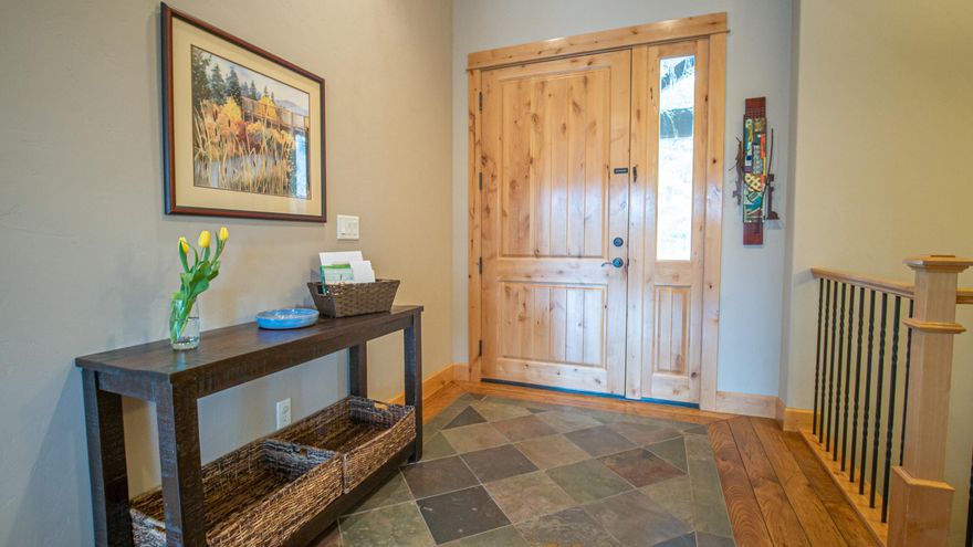 Quality custom-built home in the heart of Sunriver. 3 primary suites 1 upstairs and 2 downstairs. Spacious open great room with gas fireplace. Kitchen features include granite counter tops, 5 burner gas stove, cherry wood cabinets, double ovens. Wood floors throughout main living area and quality wood blinds. Upstairs Primary suite with walk in closet. En suite bath with dual sink vanity, soaking tub and separate shower.  Downstairs features a spacious media/game room with mini kitchen including microwave, cabinets, sink and full size refrigerator. 4 downstairs bedrooms, 2 with en-suite bathroom and 2 bunk rooms adjacent to full bath. Central Vacuum, 2 large water heaters.