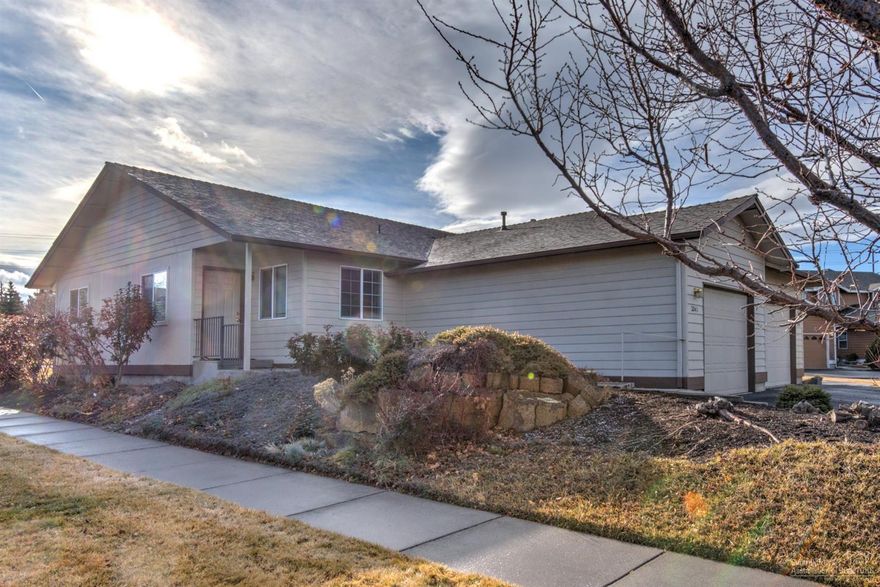Single level duplex on the convenient NE side of town. Close to all services, hospital, Pilot Butte park and shopping. Two bedroom, two bath floorplans, each with an attached single garage. Large corner lot. Both units are currently leased & occupied. New exterior paint in 2019 & new interior paint in #2043 in 2019. Historically strong rental history.