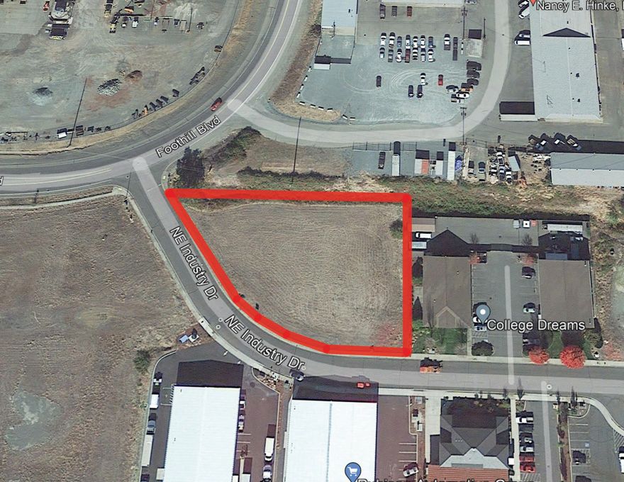 Rare industrial lot in close proximity to the I-5 Interchange and other recent industrial developments.  The property is approximately 0.91 acres zoned industrial in the City of Grants Pass which allows for a wide variety of uses.  An Environmental Database Review has been performed and will be released to the Buyer for review with an accepted offer.  Buyer to do all Due Diligence re:  utility availability, locations, etc.
