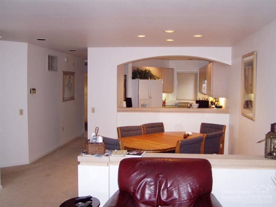 Rare opportunity for upscale condo living with river frontage in downtown Bend! Some recent remodeling including floor coverings, counter tops, and interior paint. River views from the great room and master suite.