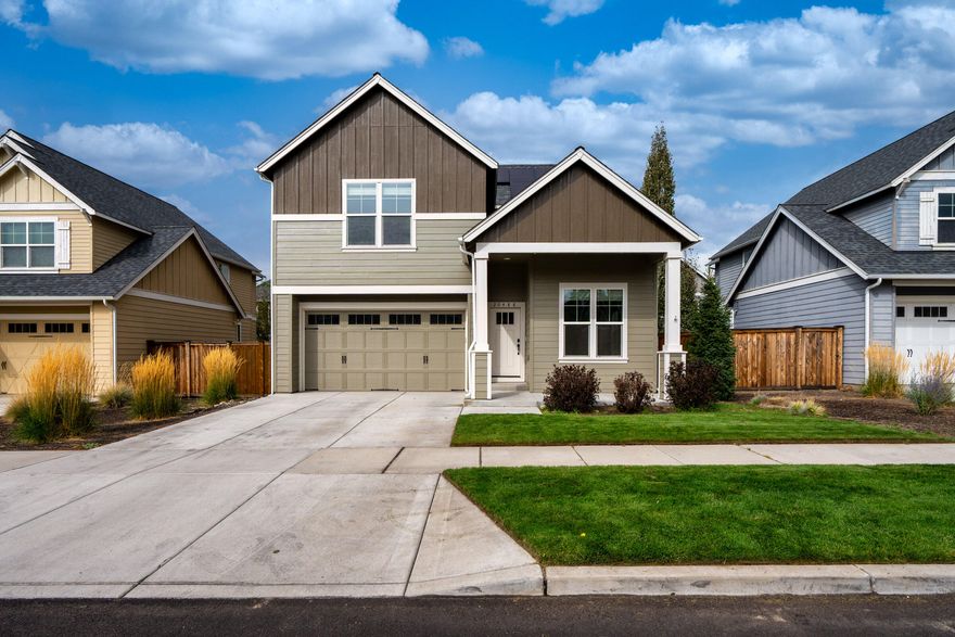 Modern craftsman house in Farmington Reserve! This 2016-built home offers 4 bedrooms, 3 bathrooms, and 2,072 square feet of comfortable living. The open family room with vaulted ceilings flows beautifully for entertaining, while the downstairs bedroom makes a great office or guest room. Upstairs, the private primary suite is set apart in the back, with two additional bedrooms connected by a Jack & Jill bath. Enjoy a low-maintenance backyard with paver patio, covered deck, and elevated entertaining space. The fully fenced yard features solar panels, and the HOA maintains the front yard for easy living. Freshly painted inside and out, plus a garage with epoxy floors and custom toy storage. Move-in ready and waiting for its new owner!